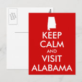 Blijf Kalmeer en Bezoek Alabama Ansichtkaart Briefkaart (Voorkant / Achterkant)