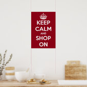 Blijf Kalmeer en Blijf Winkelen Poster (Keuken)