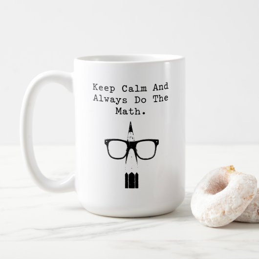 Blijf Kalmeer en Doe Altijd De Wiskunde Leuk Ontwe Koffiemok (Met donut)
