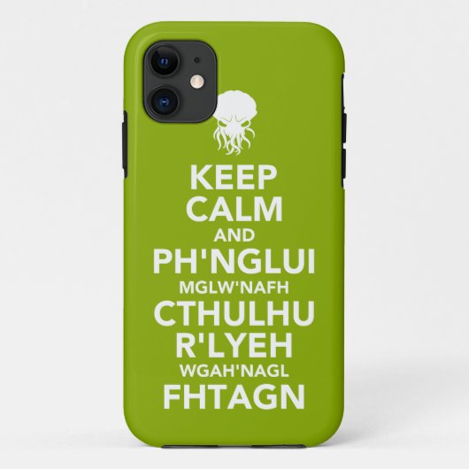 Blijf Kalmeer en Fhtagn Case-Mate iPhone Case (Achterkant)