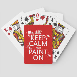 Blijf Kalmeer en Ga Door met Schilderen (in alle k Pokerkaarten