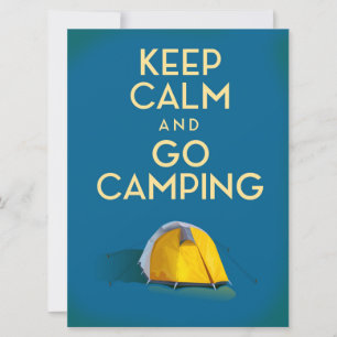 Blijf Kalmeer en Ga Kamperen vintage print Magneet
