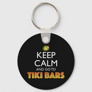 Blijf Kalmeer En Ga Naar Tiki Bars Sleutelhanger
