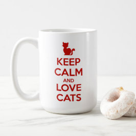Blijf Kalmeer en Houd van Katten Koffiemok