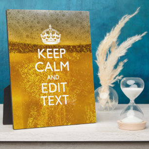 Blijf Kalmeer En Je Tekst voor een Koude Bier Fotoplaat