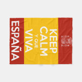Blijf Kalmeer en lang leve Spanje Fleece Deken (Voorkant (Horizontaal))