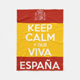 Blijf Kalmeer en lang leve Spanje Fleece Deken