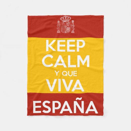 Blijf Kalmeer en lang leve Spanje Fleece Deken (Voorkant)