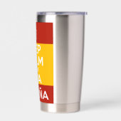 Blijf Kalmeer en lang leve Spanje Geïsoleerde Drinkbeker (Links)