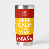 Blijf Kalmeer en lang leve Spanje Geïsoleerde Drinkbeker (Voorkant)
