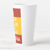 Blijf Kalmeer en leve Spanje Latte Mok (Voorkant)