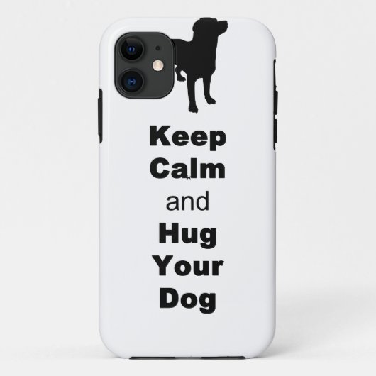 Blijf Kalmeer en Omhels Je Hond Case-Mate iPhone Case (Achterkant)