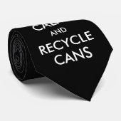 Blijf Kalmeer en recycle blikjes stropdas (Opgerold)