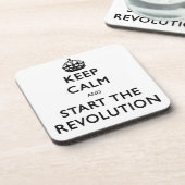 Blijf Kalmeer En Start De Revolutie Drankjes Onderzetter (Linkerzijde)