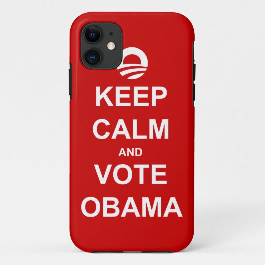 Blijf Kalmeer en Stem Obama 2012 iPhone 5 Hoesje (Achterkant)