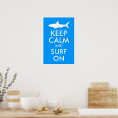 Blijf Kalmeer en Surf Er Op Poster (Keuken)