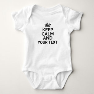 Blijf Kalmeer en Voeg Eigen Tekst Toe Baby Body Romper