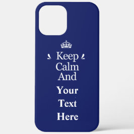 Blijf Kalmeer en Voeg Je Tekst Toe Personaliseer Case-Mate iPhone 14 Pro Hoesje