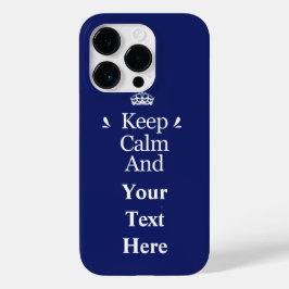 Blijf Kalmeer en Voeg Je Tekst Toe Personaliseer Case-Mate iPhone 14 Pro Hoesje