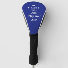 Blijf Kalmeer en Voeg Je Tekst Toe Personaliseer  Golfheadcover
