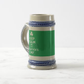 Blijf Kalmeer het is St. Patrick's Day Iers Bierpul (Voorkant links)