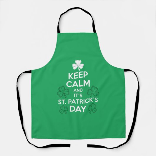 Blijf Kalmeer het is St. Patrick's Day Iers Schort (Voorkant)