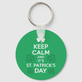 Blijf Kalmeer het is St. Patrick's Day Iers Sleutelhanger (Voorkant)
