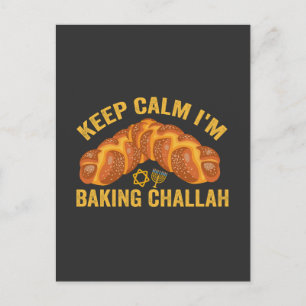 Blijf Kalmeer Ik Bak Challah Grappig Hanukkah Briefkaart