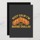 Blijf Kalmeer Ik Bak Challah Grappige Hanukkah Kaart (Voorkant / Achterkant)