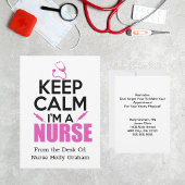 Blijf Kalmeer Ik Ben Een Verpleegkundige Herinneri Aankondiging