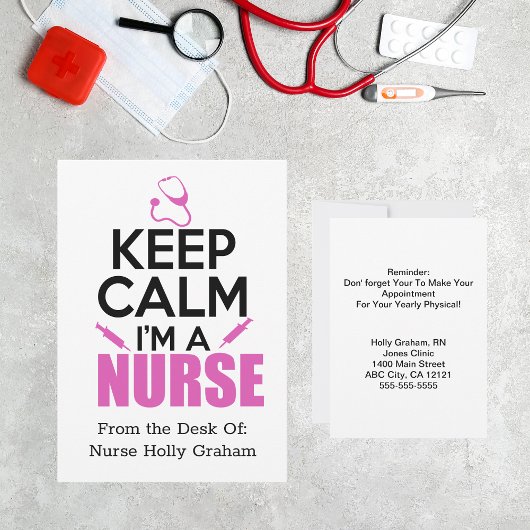 Blijf Kalmeer Ik Ben Een Verpleegkundige Herinneri Aankondiging