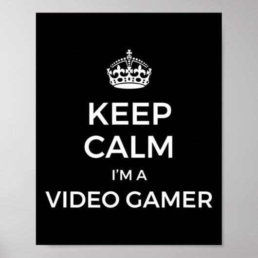 Blijf Kalmeer Ik Ben Een Videogamer  Poster (Voorkant)