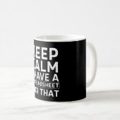Blijf Kalmeer Ik Heb Daar Een Spreadsheet Voor Koffiemok (Voorkant rechts)