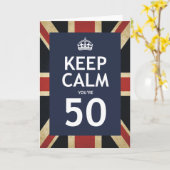 Blijf Kalmeer Je Bent 50 Kaart (Gele Bloem)