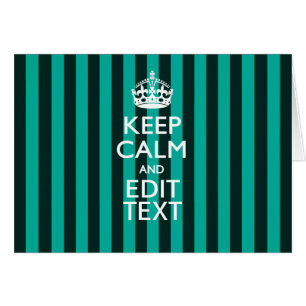 Blijf Kalmeer Je Tekst op Turquoise Strepen Decor
