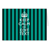 Blijf Kalmeer Uw Tekst op Turquoise Strepen Decor (Voorkant Horizontaal)