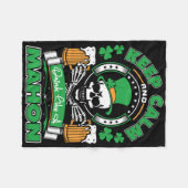 Blijf Kalmer Drink Als Mahon Ierse St Patricks Fleece Deken (Voorkant (Horizontaal))