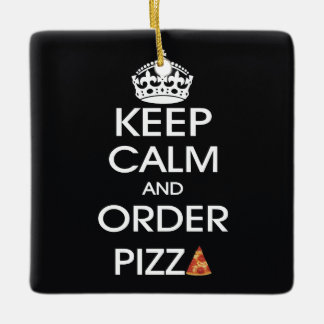 Blijf Kalmer En Bestel Pizza Keramisch Ornament