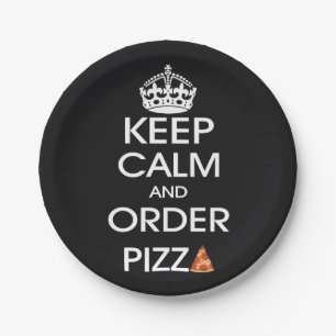 Blijf Kalmer En Bestel Pizza Papieren Bordje