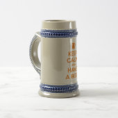 Blijf Kalmer en Drink een Bier Bierpul (Voorkant links)