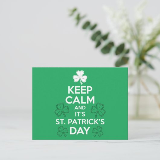 Blijf Kalmer Het Is St. Patrick's Day Iers Briefkaart (Staand voorkant)