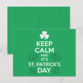 Blijf Kalmer Het Is St. Patrick's Day Iers Briefkaart (Voorkant / Achterkant)
