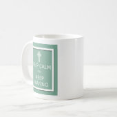 Blijf Kalmeren en Blijf Bidden Koffiemok (Voorkant links)