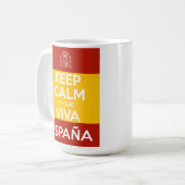 Blijf Kalmeren en lang leve Spanje Koffiemok (Voorkant links)