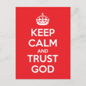Blijf Kalmeren en Vertrouw op God Briefkaart (Voorkant)
