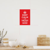 Blijf Kalmeren en Vertrouw op God Poster (Keuken)