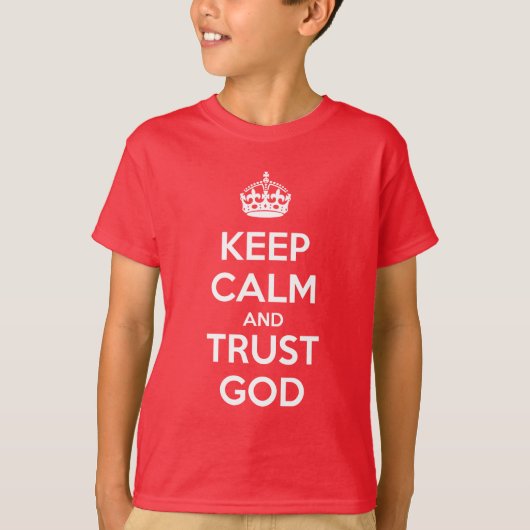 Blijf Kalmeren en Vertrouw op God T-shirt (Voorkant)