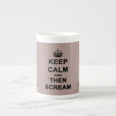 Blijf Kalmeren & Scream Dan Porselein Kop (Voorkant)