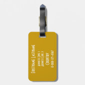 Blijf Kalmp & Win Races aangepaste bagagelabel (Achterkant verticaal)
