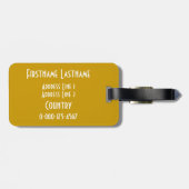 Blijf Kalmp & Win Races aangepaste bagagelabel (Achterkant horizontaal)